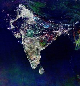 India vazuta din satelit in timpul festivalului Diwali -2010